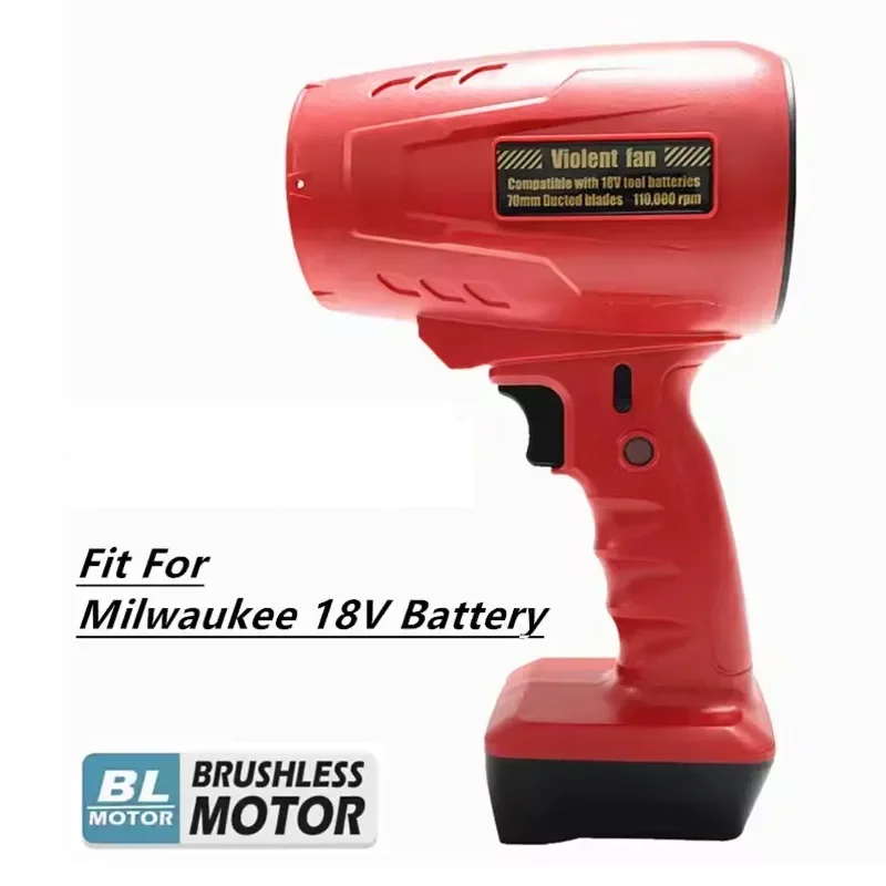 Souffleurs Turbo électriques à batterie 18V, 33000 tr/min, ventilateur d'air sans balais, ventilateur violent portatif, plumeau d'air, sèche-cheveux de voiture, outil électrique