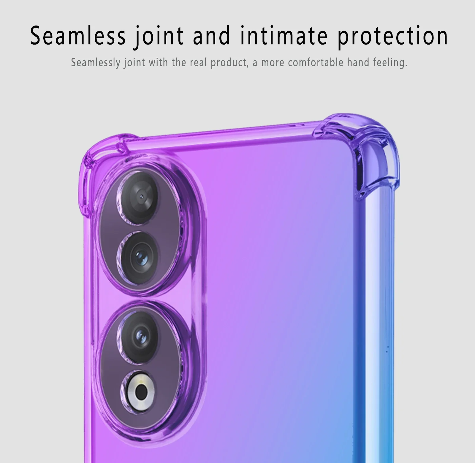 For Huawei Honor 90 Lite Rainbow Gradient Transparent Honor 70 50 Case Four Corners Shockproof Soft TPU Silicone Back Cover