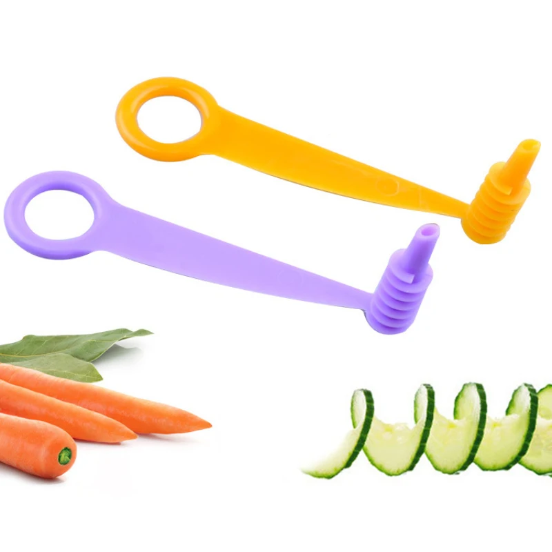 Creative Auger-type Vegetable Fruit Slicer Manual Spiral Screw Slicer Potato Carrot Cucumber Cutting Device Home Kitchen Gadgets