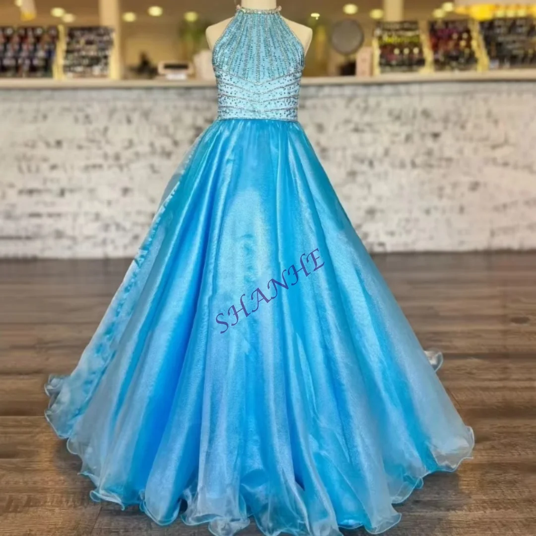 CustomizedFairy Flower Girl Dress For Wedding Lace Appliques Tulle Pleats Pink Princess Dresses Girls First Communion Birthday P