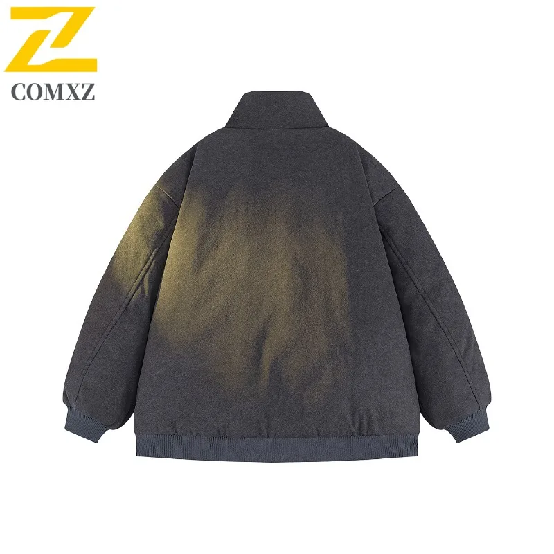 COMXZ High Quality Down Jacket Turndown Collar Windproof Minimalist Work Padded Jacket Business Trip Handsome Men Winter Jacket