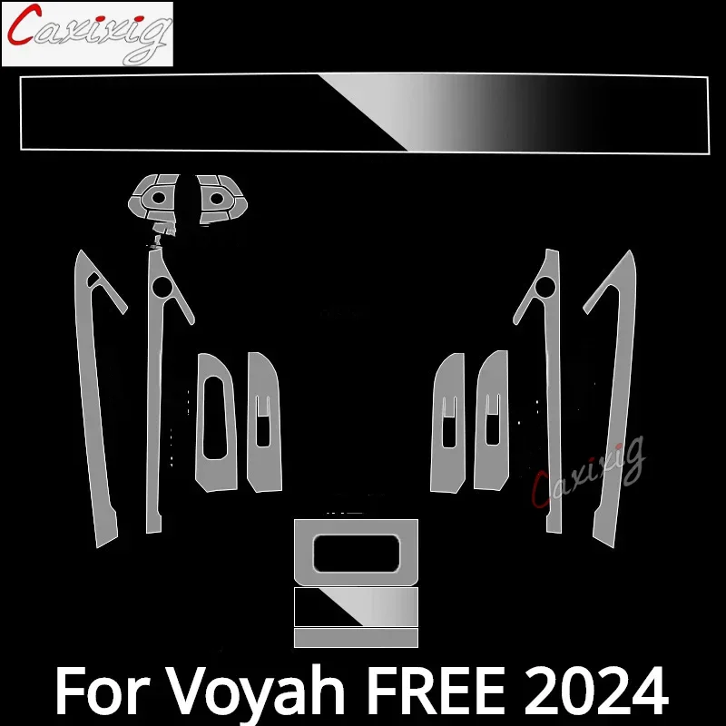 For Voyah FREE 2024 Car interior Accessories film transparent TPU Navigation Gear Panel Center Console Anti-scratch resist refit