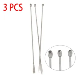 3PCS Stainless Steel Lab Spoon Spatula For Lab Powder Measuring Sampling Spoon Mixing Spatula Scoop Tools