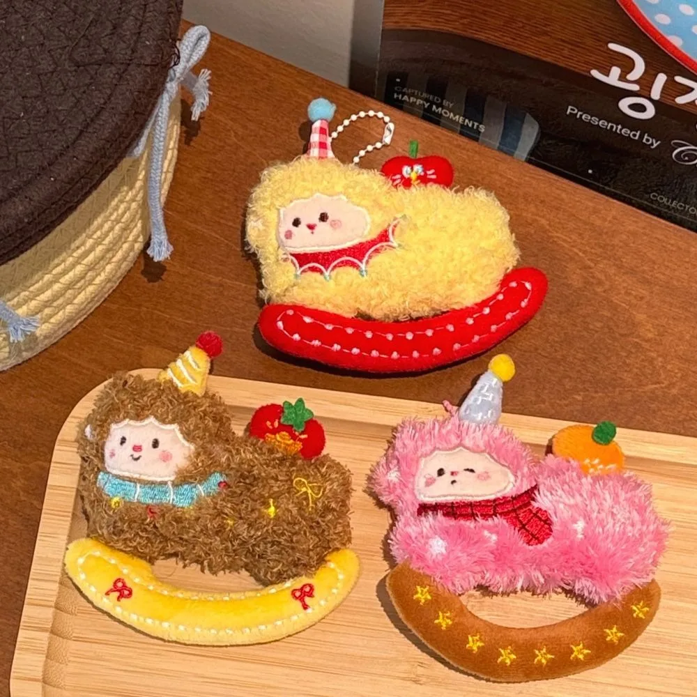 Bag Charm Fluffy Curly Haired Lamb Pendant Lightweight Cute Sheep Keychain Lovely Soft Sheep Pendant Car Key Accessory