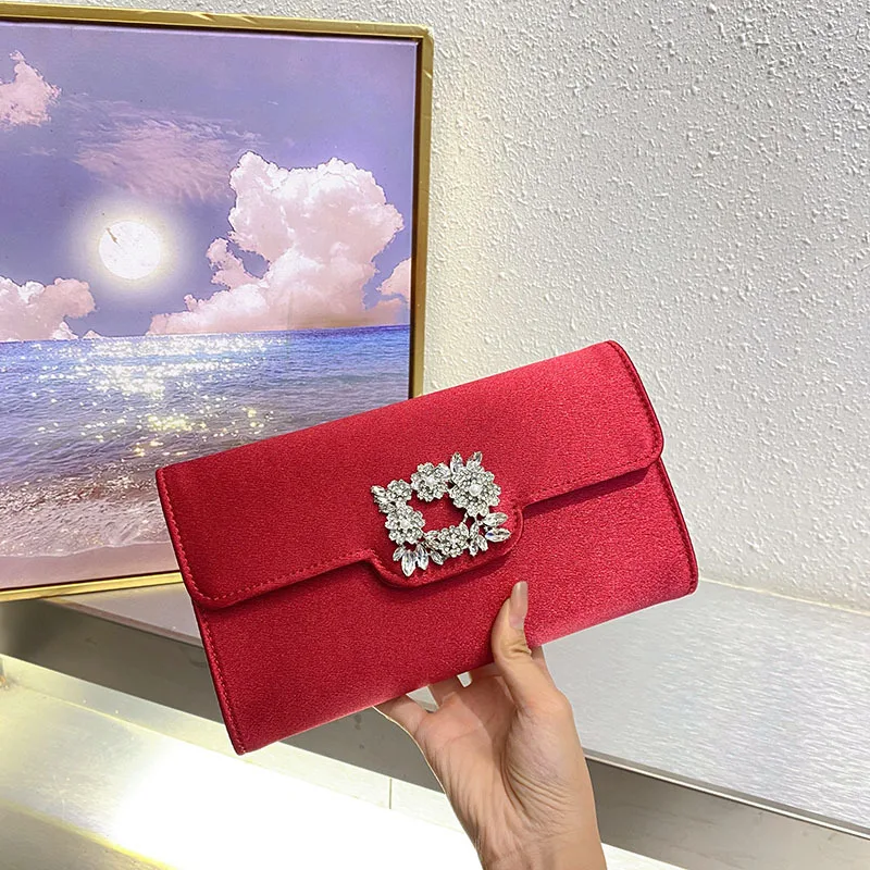 

Luxury Designer Fashion Satin Clutch Purse Women Handbag Glitter Diamond Evening Bag Wedding Party Banquet Bag Shoulder Bag