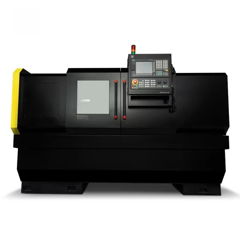 Tornio CNC industriale CTCNC40C per servizio medio Sistema 808D Portacoltelli elettrico Centro di tornitura con letto inclinato rigido orizzontale