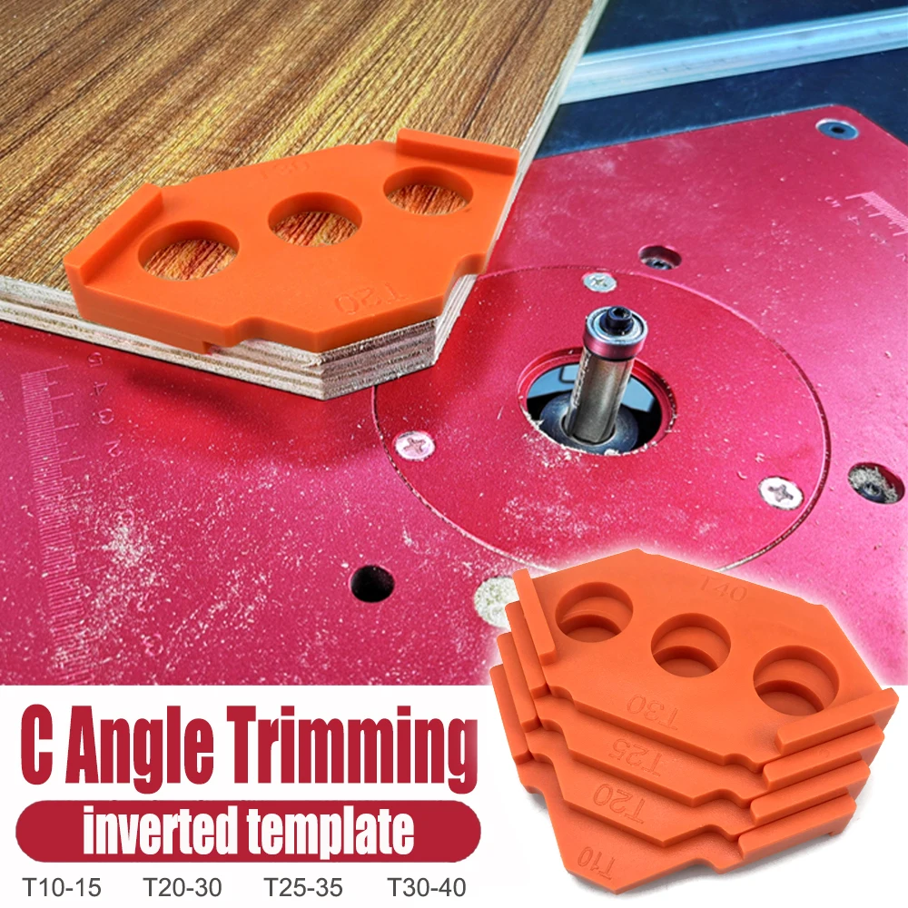 

C Corner Trimming Flip Template T10-15/T20-30/T25-35/T30-40 Electric Wood Milling DIY Woodworking Tools