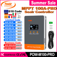 Powermr 100A Solar Charge Controller MPPT Intelligent Regulator for 12V 24V 36V 48V Solar Battery Bank 160V Panel Can parall 12PC