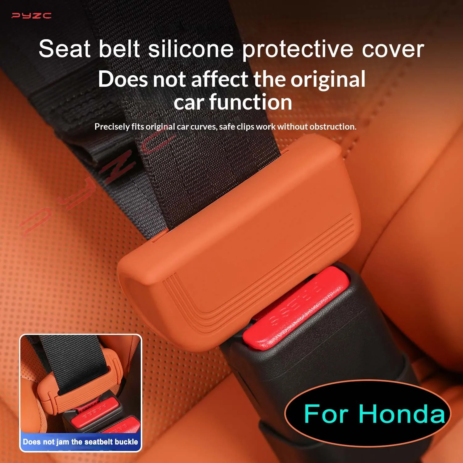 

Силиконовый чехол на ремень безопасности автомобиля, защита ремня безопасности, аксессуары для интерьера для Honda Accord Civic Crv Fit XRV VEZEL Jade Jazz UR-V