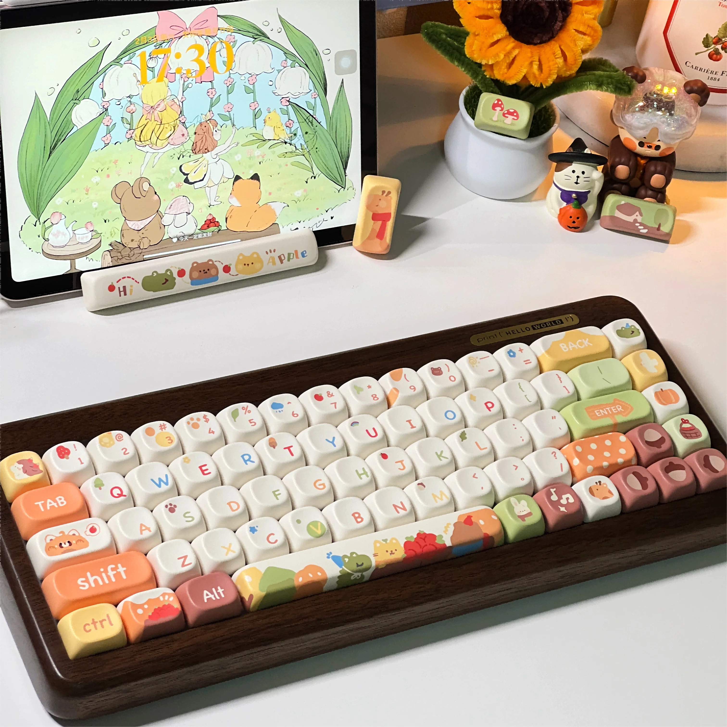 Imagem -05 - Fairy Forest Tema Keycaps Grupo Sublimação Pbt Perfil Xoa Acessórios Teclado Mecânico Colorido