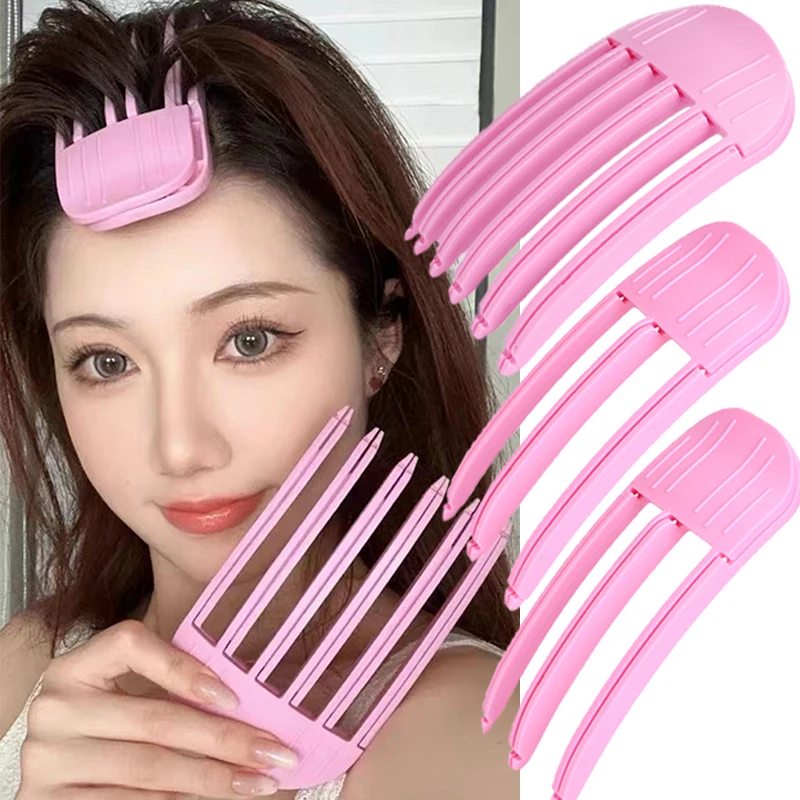 3/6Teeth Fluffy Hair Styling Clip High Cranial Top Natural Curl Lazy Seamless Hairpin Shaping Artifact Hairs Clips Curlers Tools