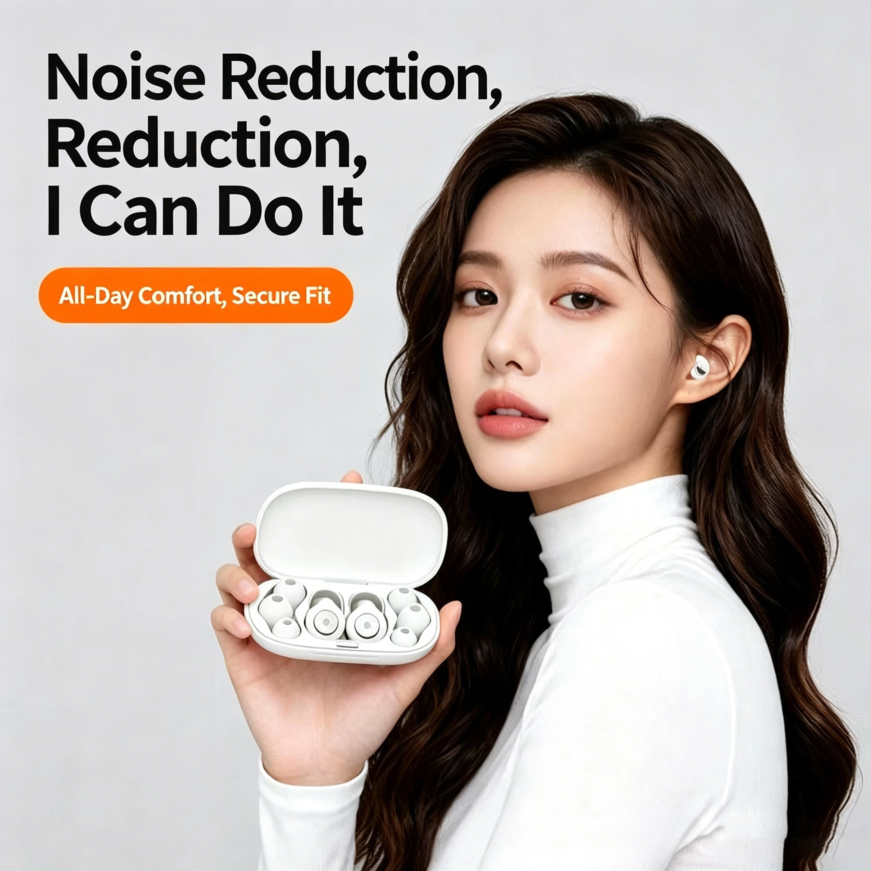 45-49dB Noise Blocking Sleeping Ear Plugs Soft Liquid Silicone Anti Snoring Earplugs Portable Storage Box For Sleep Travel - view 2