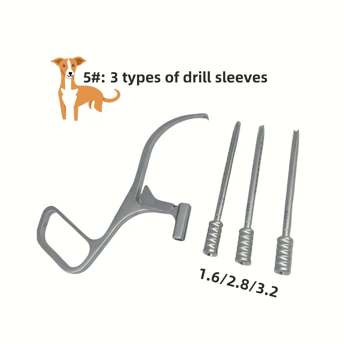 Veterinarian Orthopedic Instrument for Veterinary Surgery: K-Wire Cross C-Guide Sights Multi-size drill sleeve