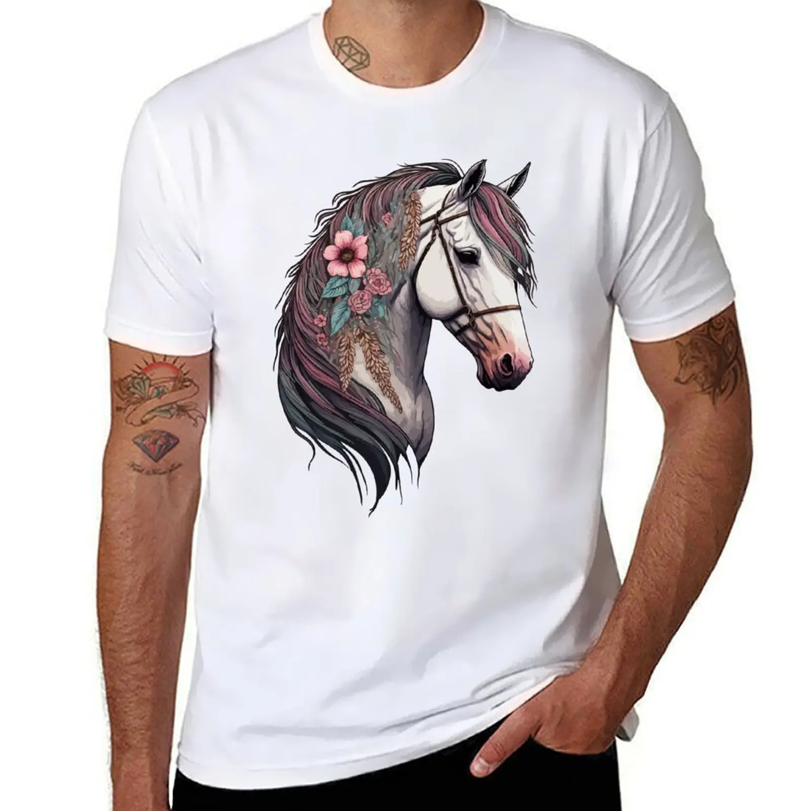 

Beautiful Bohemian Horse T-Shirt t shirt man designer man t shirts for men T-Shirt