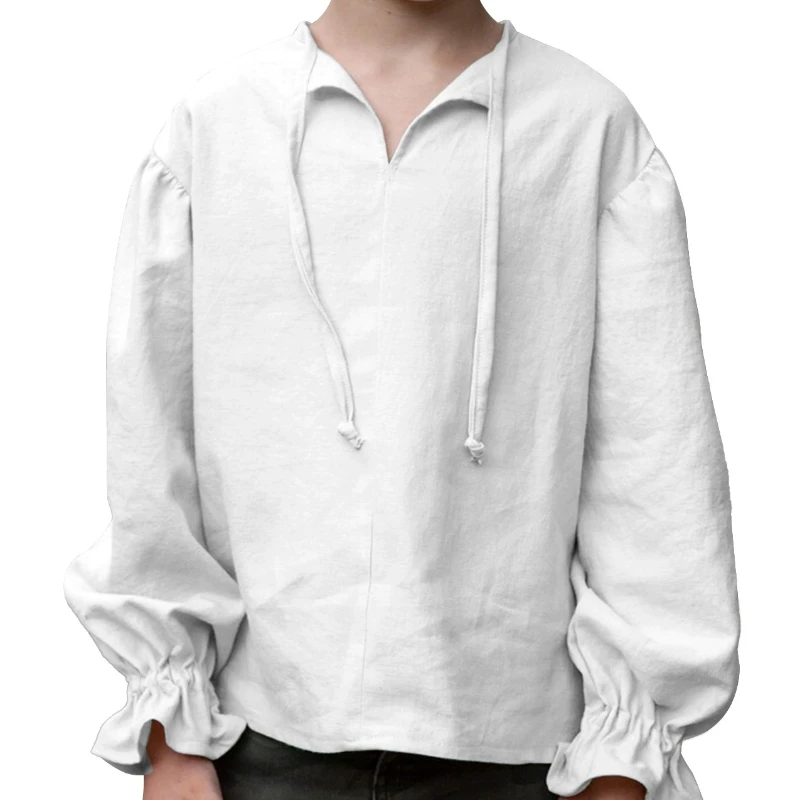 

Boys Medieval Pirate Costume Shirt Kids Medieval Renaissance Ruffled Long Sleeve Halloween Scottish Jacobite Tops