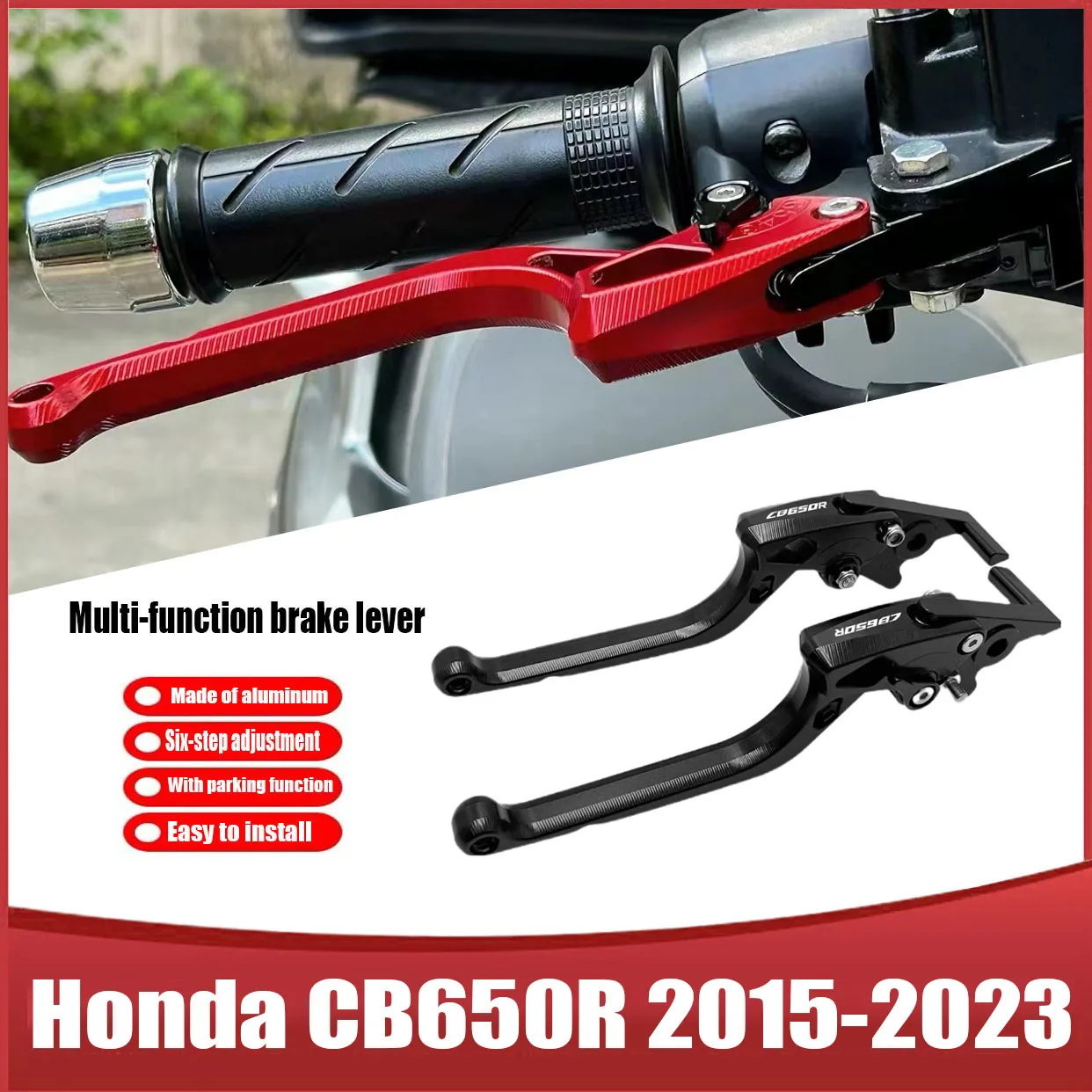 

Honda CB650FCB650R CBR650R Motorcycle Modification Brake lever Parking lever brake horn handle Brake lever for parking function