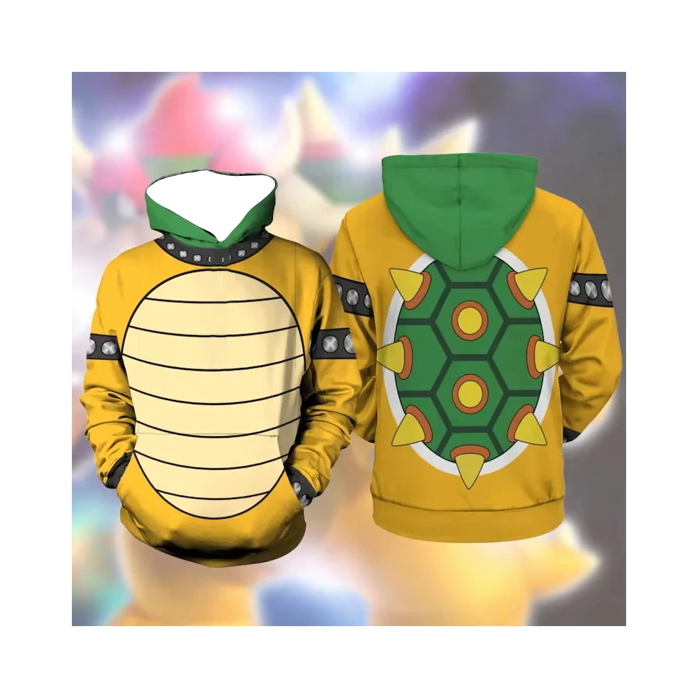 Kinder-Dinosaurier-Hoodie für Jungen und Mädchen, 3D-Schildkrötenpanzer-Design, Cartoon-Tier-Pullover, Sweatshirt mit langen Ärmeln und Kapuze. – Detail 5
