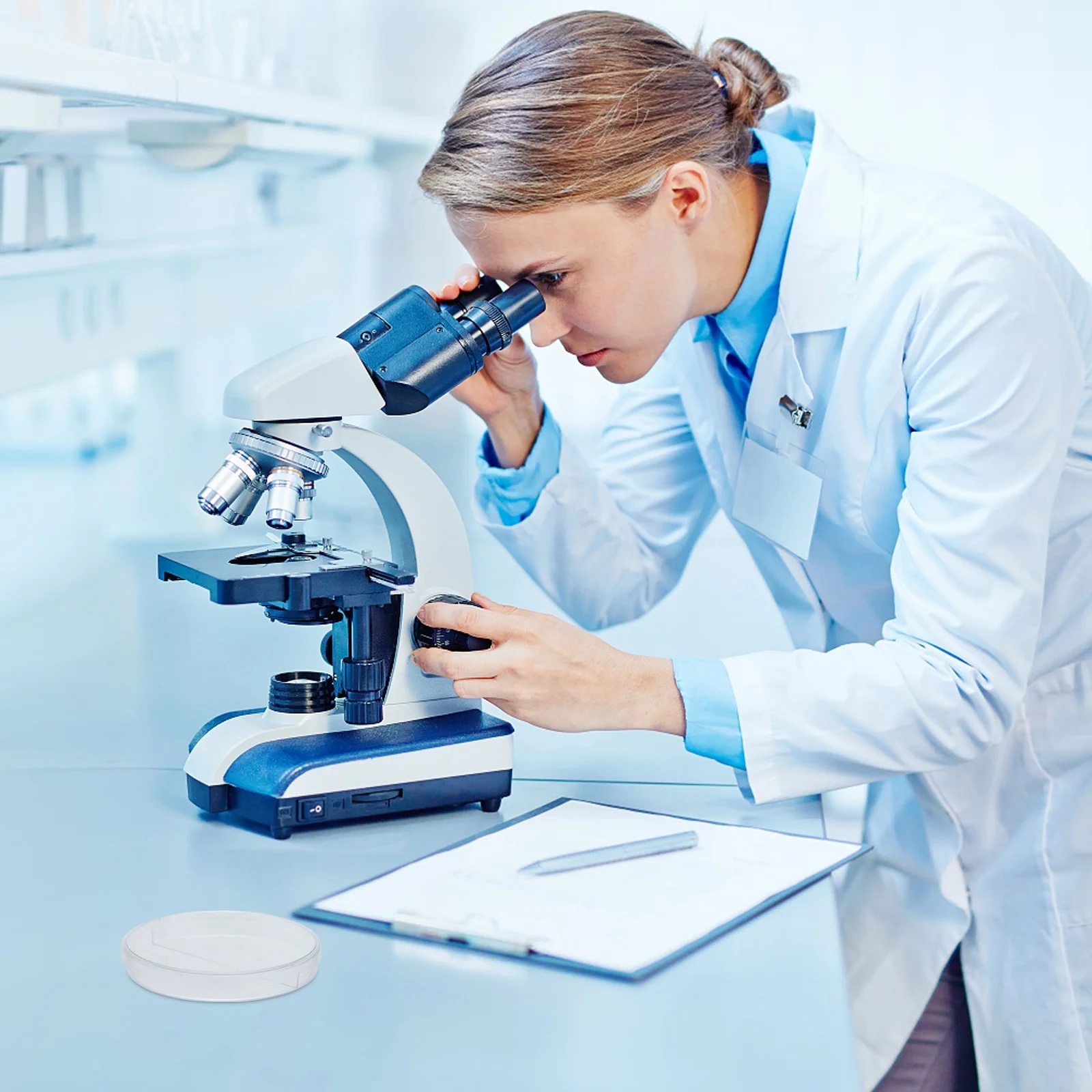 

10pcs Plastic Petri Dish Disposable Culture Plate For Laboratory Bacterial Cell Agar Science Research Use Smooth Bottom Clear