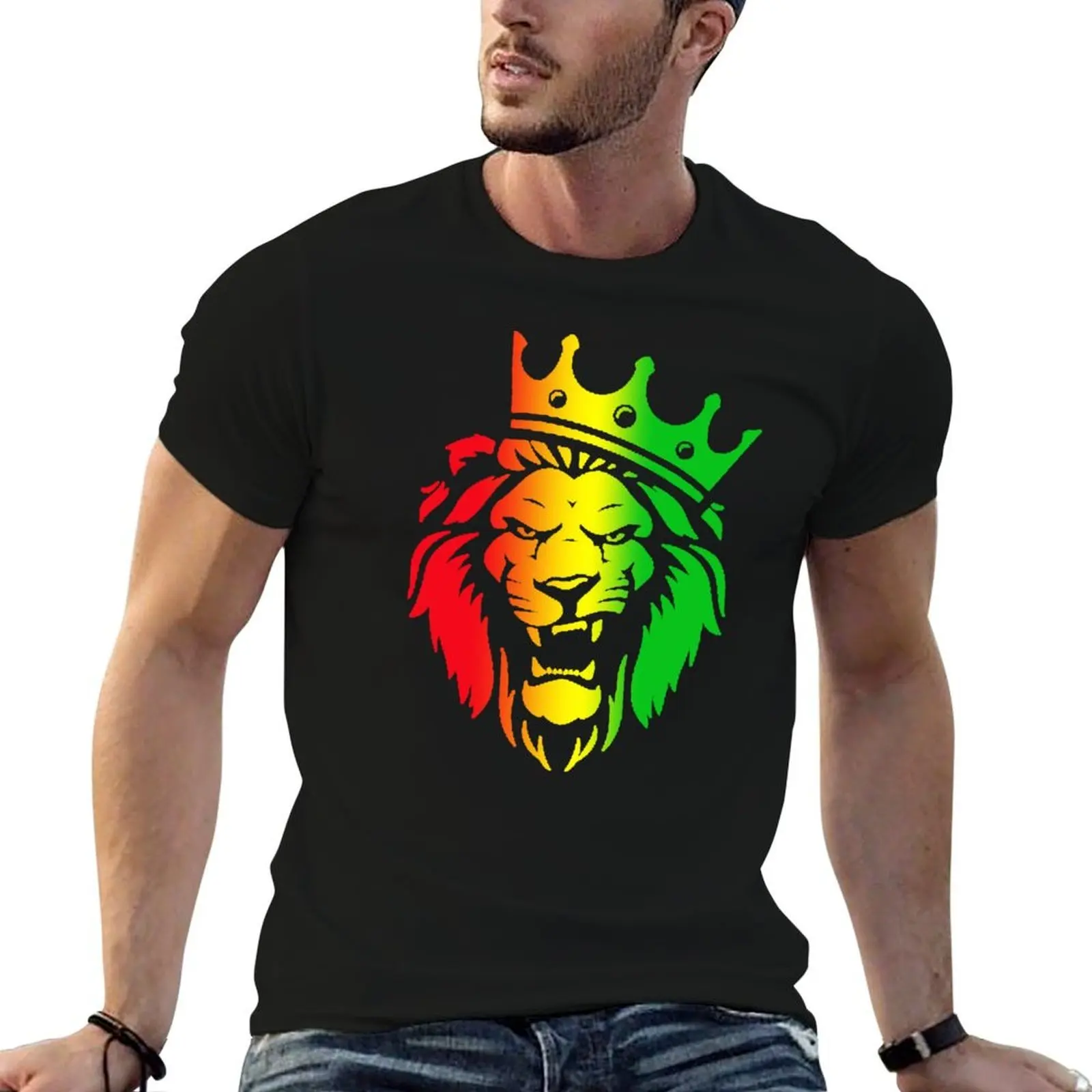 

mens head cotton crown man t graphic t Lion quality with T-Shirt t shirts high cotton shirts shirts