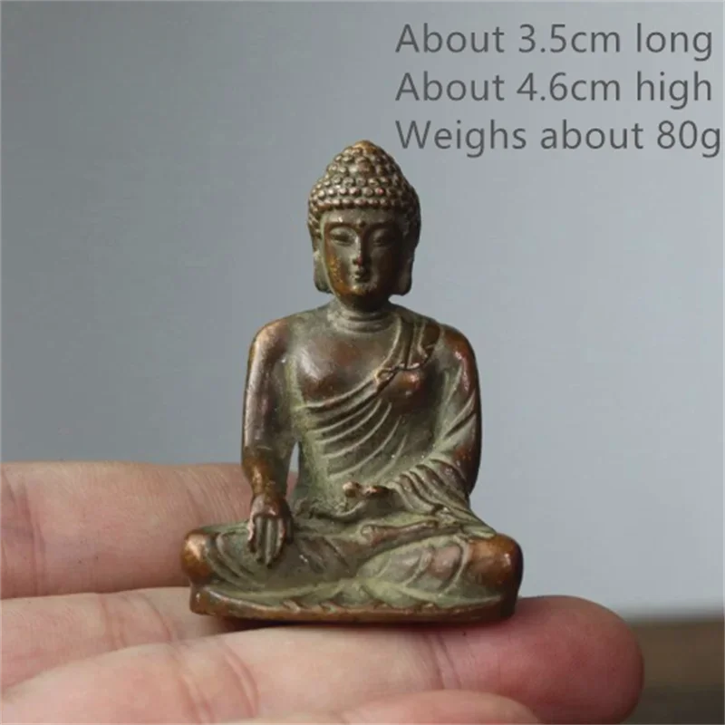 

Seiko Carved Pure Miniature Copper Buddha Home Decoration Statue Retro Bronze Buddha Statue Living Room Desktop Ornament Gift