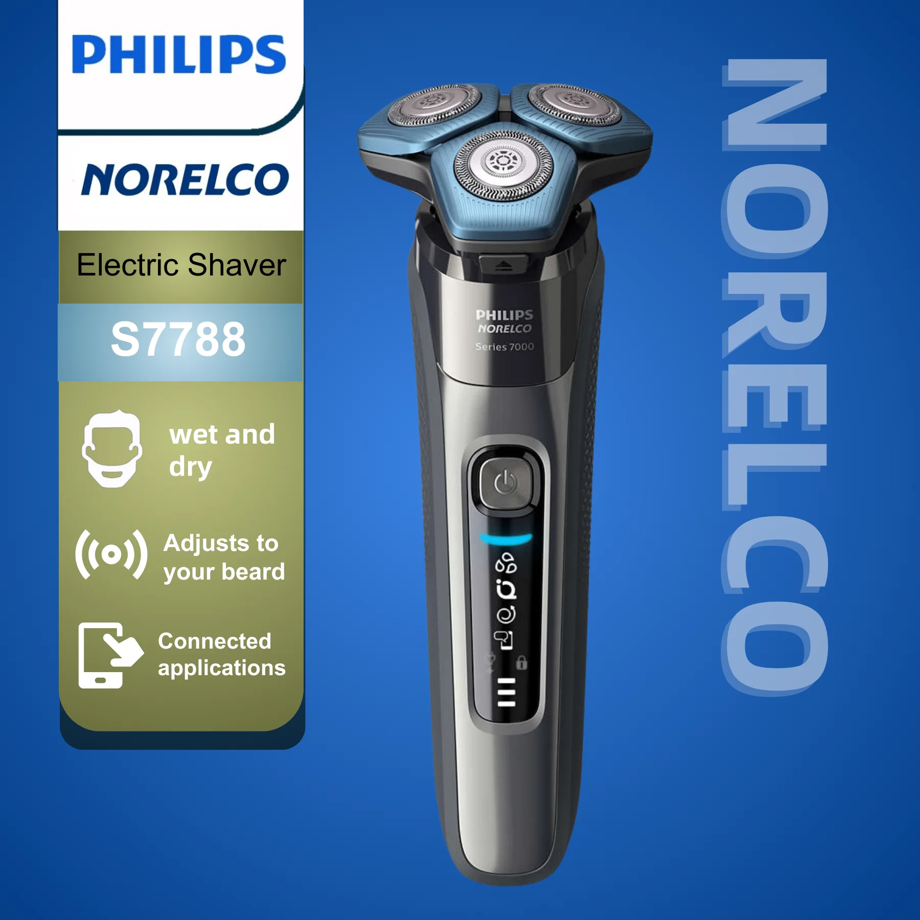 Philips Norelco Shaver 7100 S7788 Wet & dry electric rotation shaver