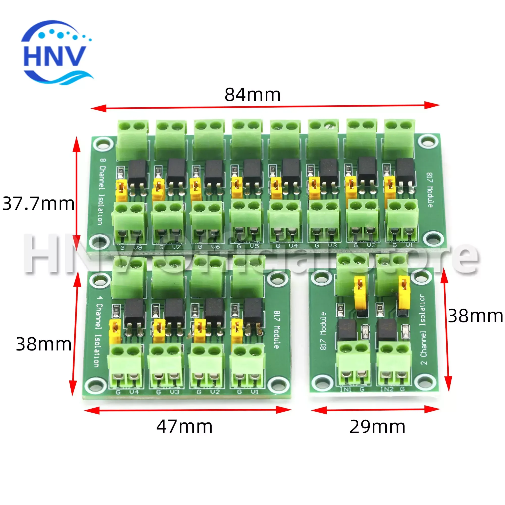 PC817 3.6-30V 2 4 Channel Optocoupler Isolation Board Voltage Converter Adapter Module Driver Photoelectric Isolated Module 817