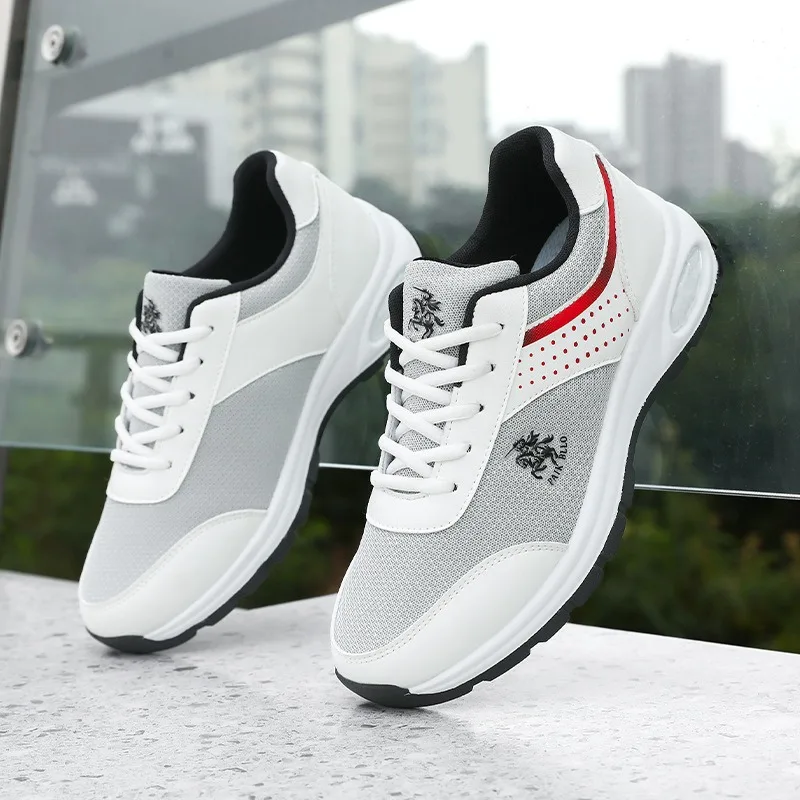 

Large Size Tenis Man Shoes High Quality Leather Casual Shoes 2025New Mens Sneakers Air Cushion Running Shoe Non-slip Sport Shoes