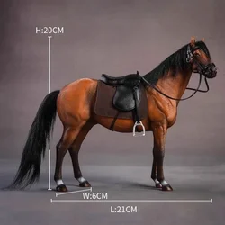 JXK 1/12 Scale Simulation Resin Dutch Warmblood Horse Animal Model for 6inch Action Figures Desktop Props Toys