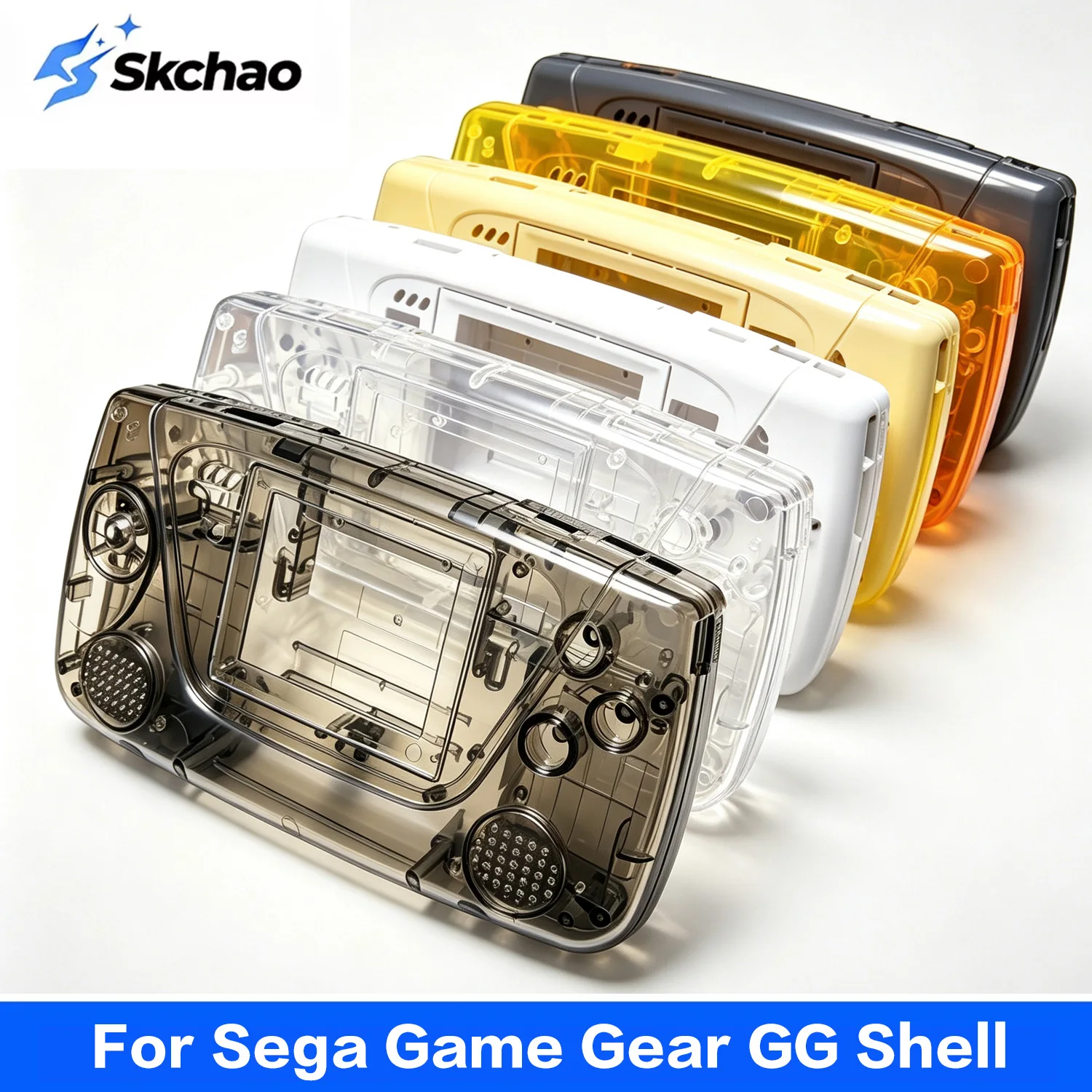 Replacement Housing Shell Case For SEGA Game Gear Console, Support IPS HighBright Screen Modding Shell With Full Button Screw
