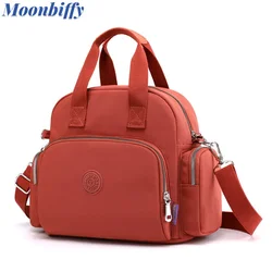 Damska Crossbody mama torba macierzyńska dla dziecka nylonowy plecak kobiece torebki wielofunkcyjna torba Crossbody packos