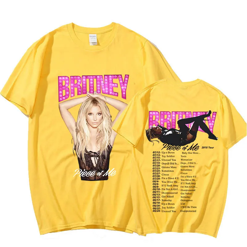 Britney Spears Album Music Print T Shirts Fashion Casual Summer Oversized T Shirt Cotton Short Sleeve Harajuku Tees Streetwear