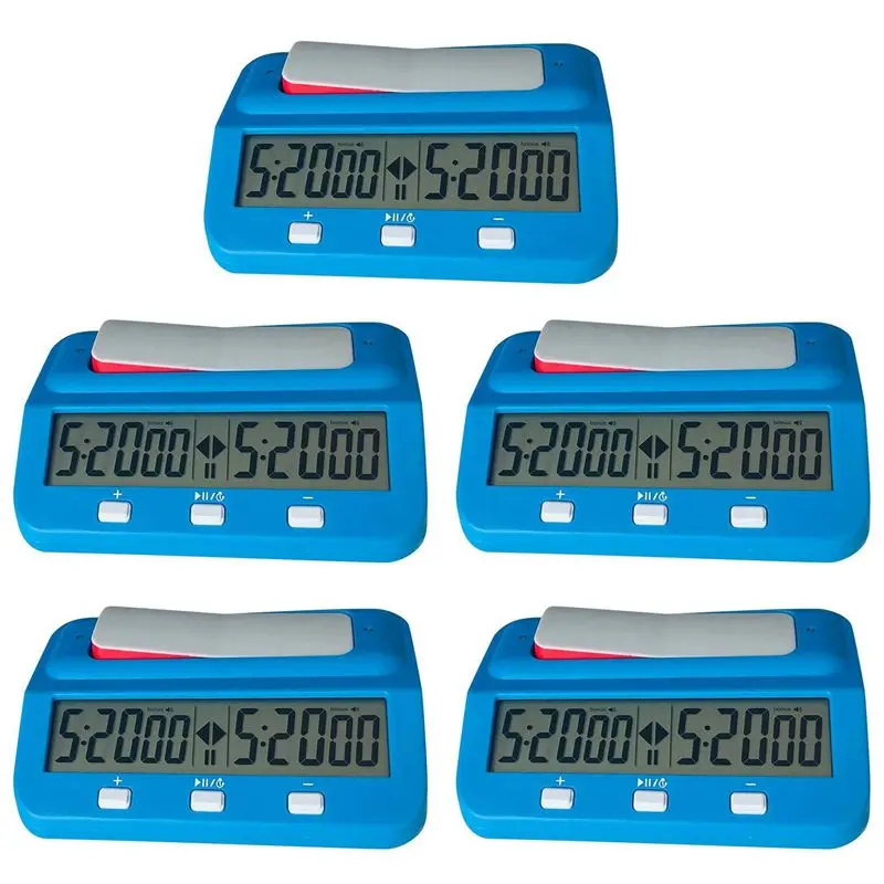 

AYHF 5X Chess Basic Digital Chess Clock And Game Timer, Accurate Digital Portable Clock, Digital Watch Timer (Blue)