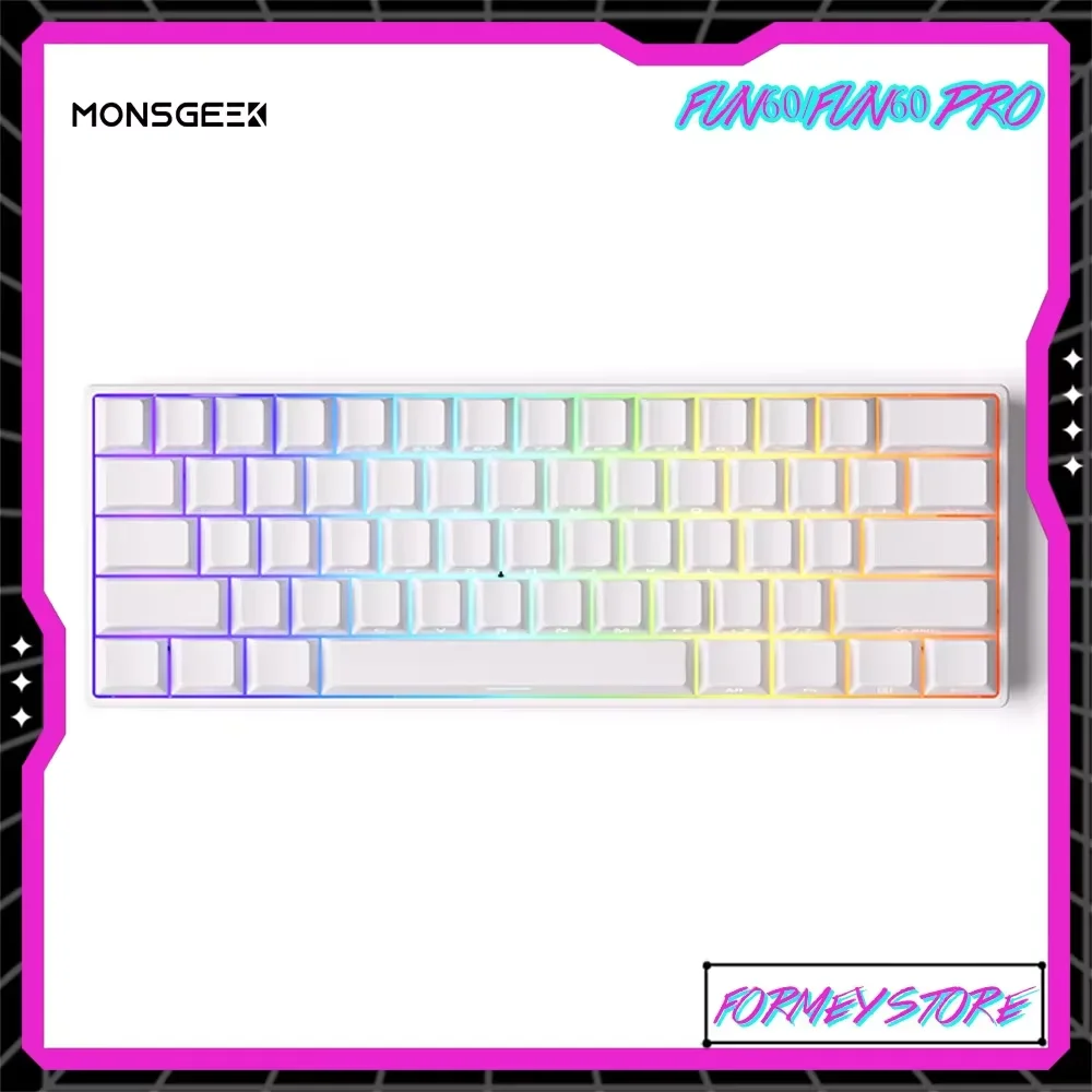 Monsgeek FUN60/FUN60 Pro E-sports Magnetic Switch RT Emergency Stop Customized Dual 8K Return Rate Gaming Mechanical Keyboard