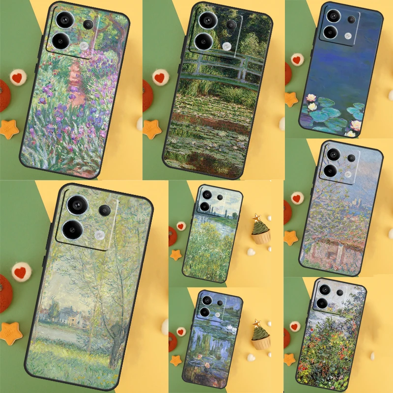  Claude Monet Cool Case For Xiaomi Redmi Note 9 10 11 12 13 Pro Plus 12S 11S 10S 9S Remdi 12 13 C 9C 10C Cover