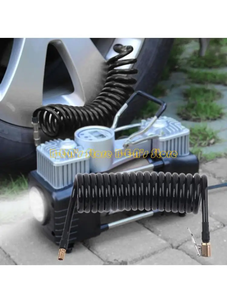 Y1AD Air Compressor Hose Polyurethane Recoil Quick Connection Stretch 3 Meters PU