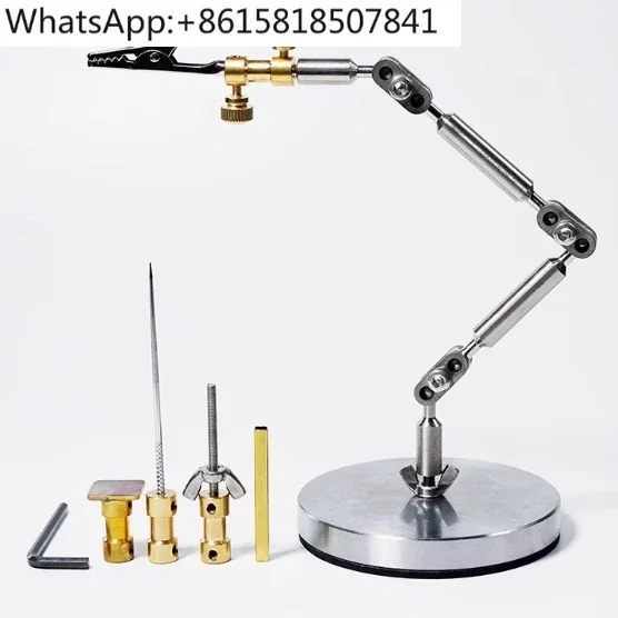 Stop Motion Animation Stand Stainless Steel Articulated Armature Puppet Prop Shooting All-Metal Fixture with 5pcs Head