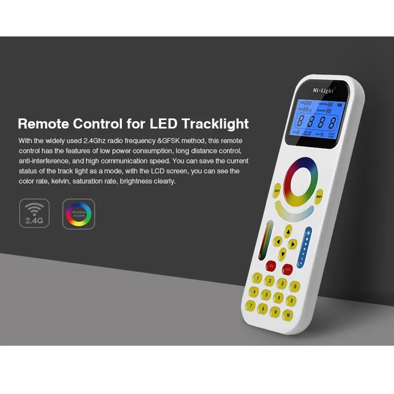 Miboxer 2,4G RGB + CCT светодиодный контроллер использует для Mi. Светильник Tracklight FUT090 с ЖК-экраном