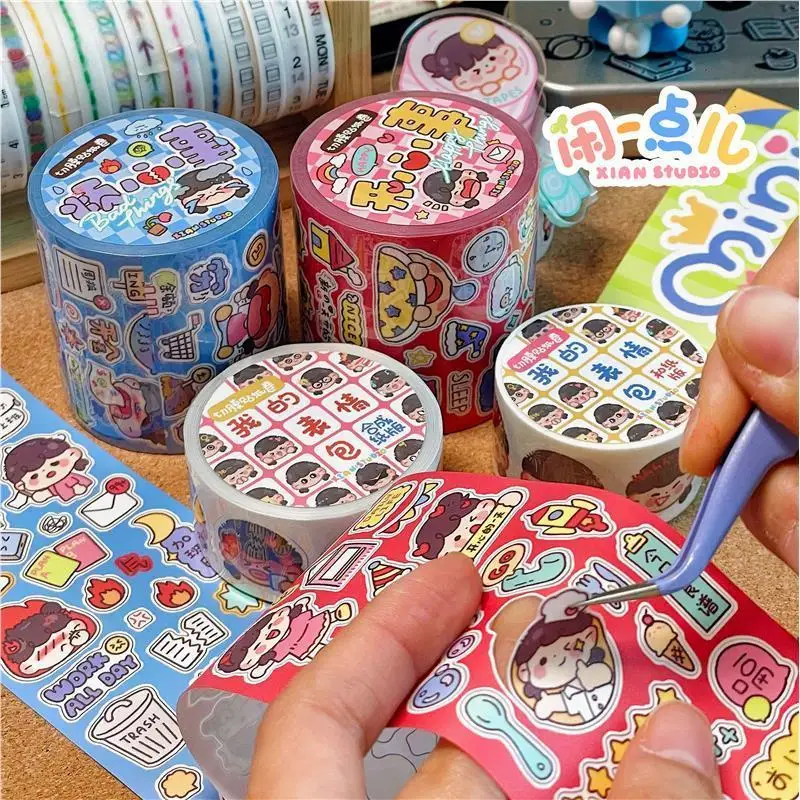 

Idle Sticker Roll Original Cute Korean Guka Stickers and Paper Tape Cartoon Stickers 5M