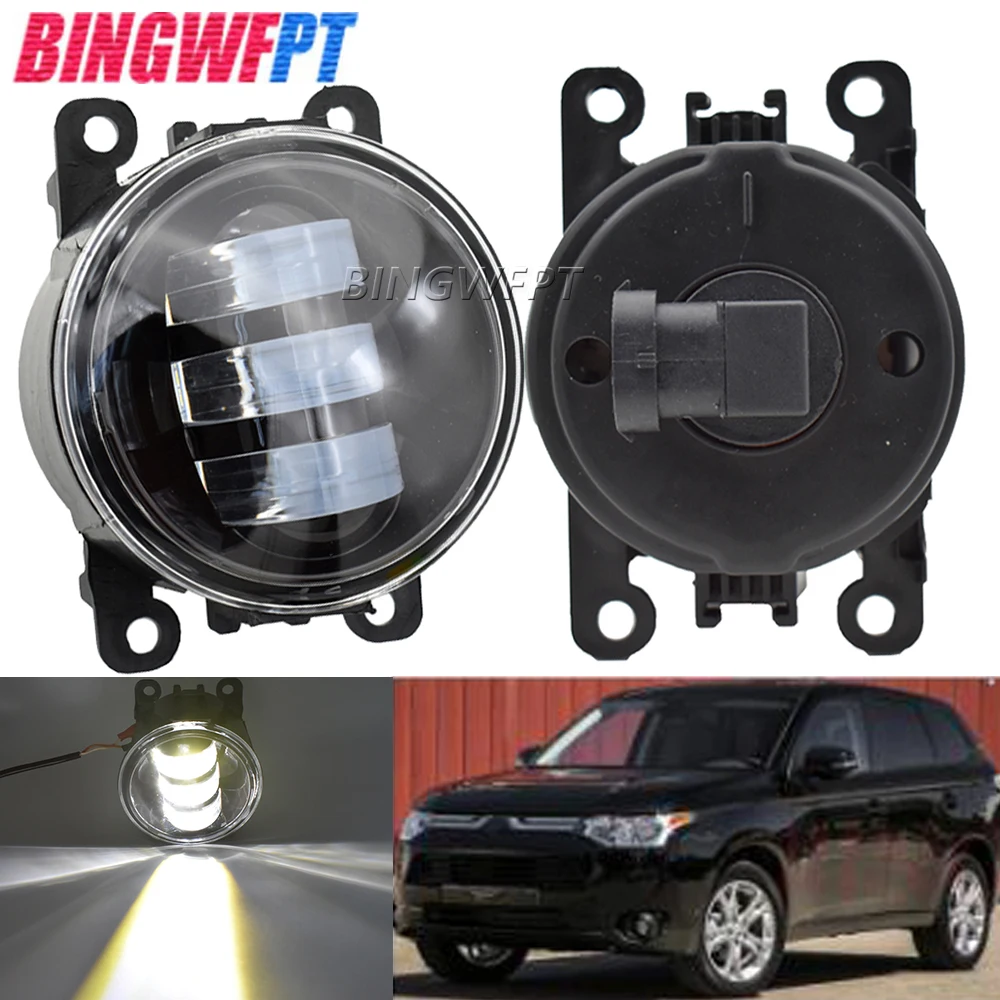 Car Front Bumper Fog Lamp 12V Halogen Lamps LED Fog Lights For Mitsubishi Outlancer 3 2013 For Mitsubishi Outlander ZJ 2012~2015