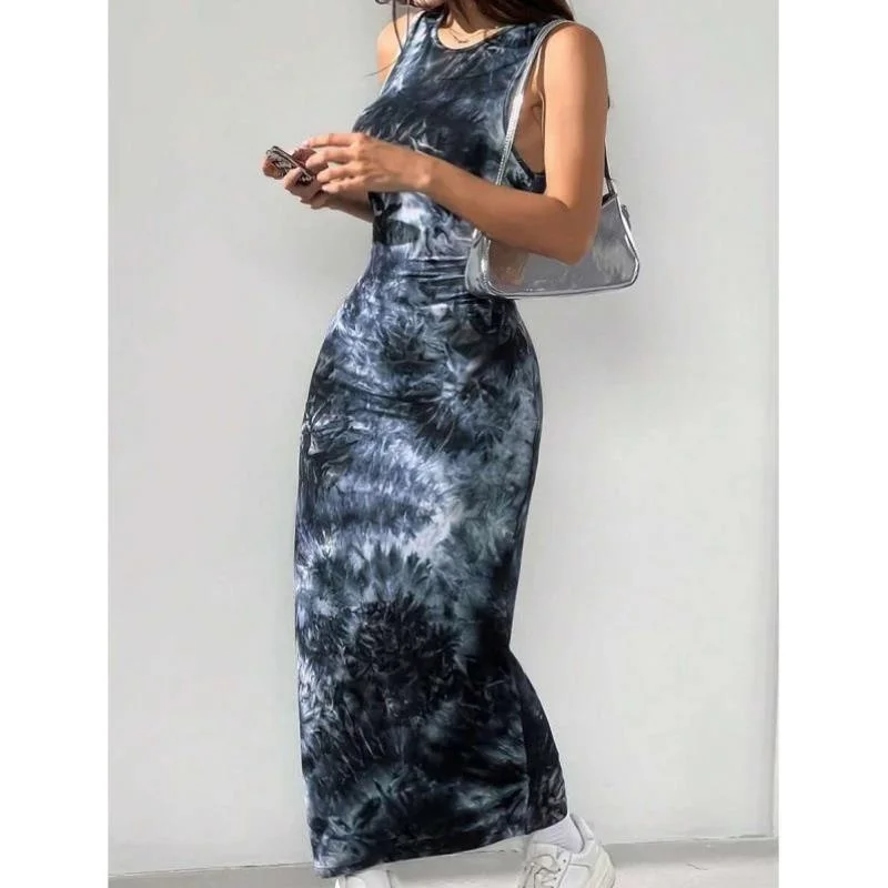 

Новый женский облегающий летний длинный модный повседневный спортивный костюм с принтом на бретельках Seven Sve, осенний сезонный бренд Unbr...