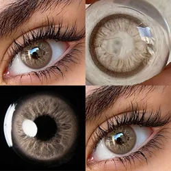 Visuashow Myopia Colored Contact Lenses 1-Year Wear Prescription Natural Small Pupil Color Contacts For Daily Beauty Makeup