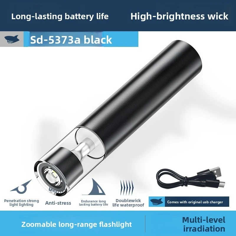 New High-Brightness Flashlight, Outdoor Flashlight, Camping Lantern Portable Long-Lasting Battery Flashlight for Student Reading
