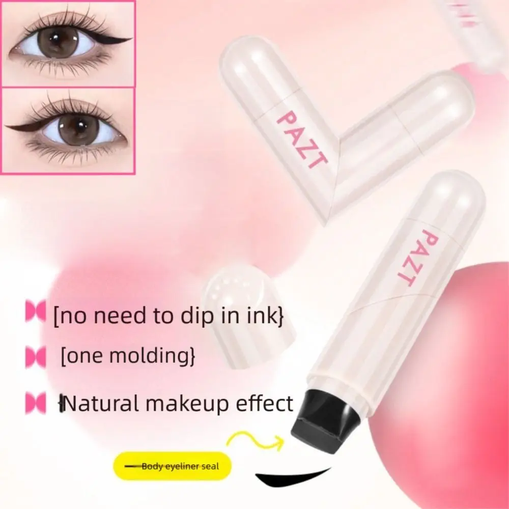 

New Waterproof Eyeliner Stamp Long Lasting Black Color Eye Liner Stamp Portable Rotatable Eyeliner Stamp Pen
