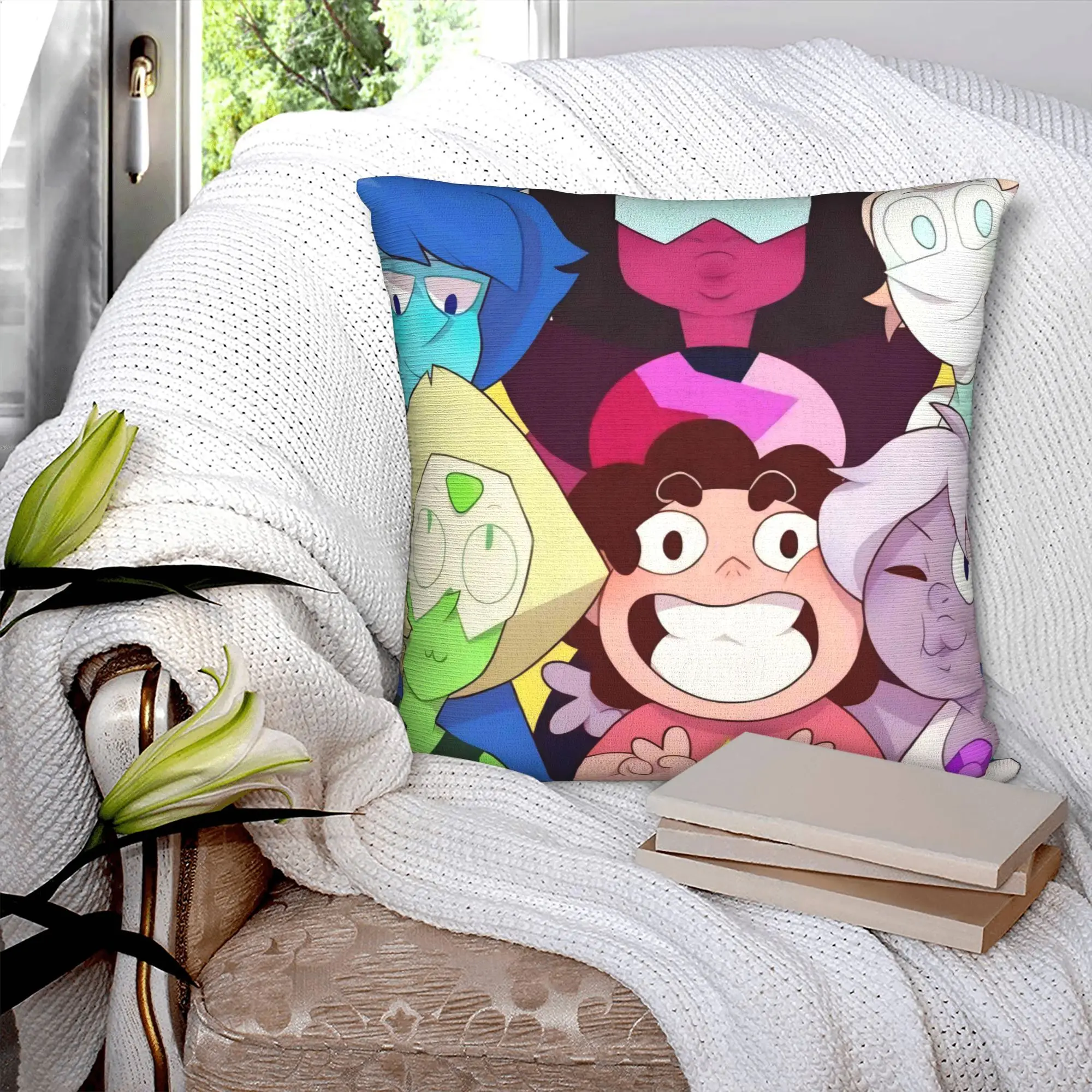 Steven Universe Pillow Case 40x40cm for Sofa Children Gift Cartoon Modern Cushion Cover Soft Pillowcase