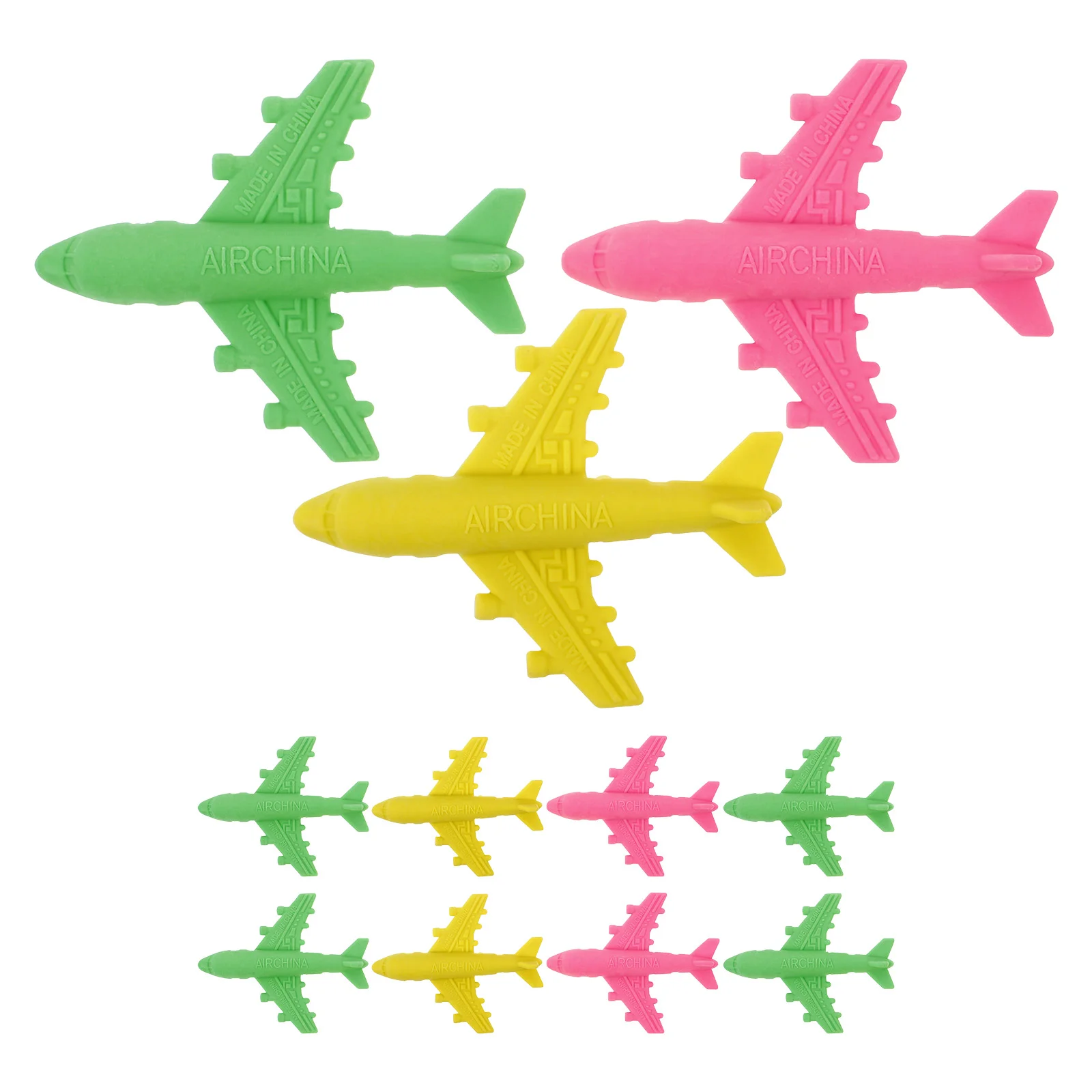 

12 Pcs Airplane Eraser Blue Erasers Comfortable Grip Cute Unique Creative Rubber Pencil Stylish Small Aircraft Shaped