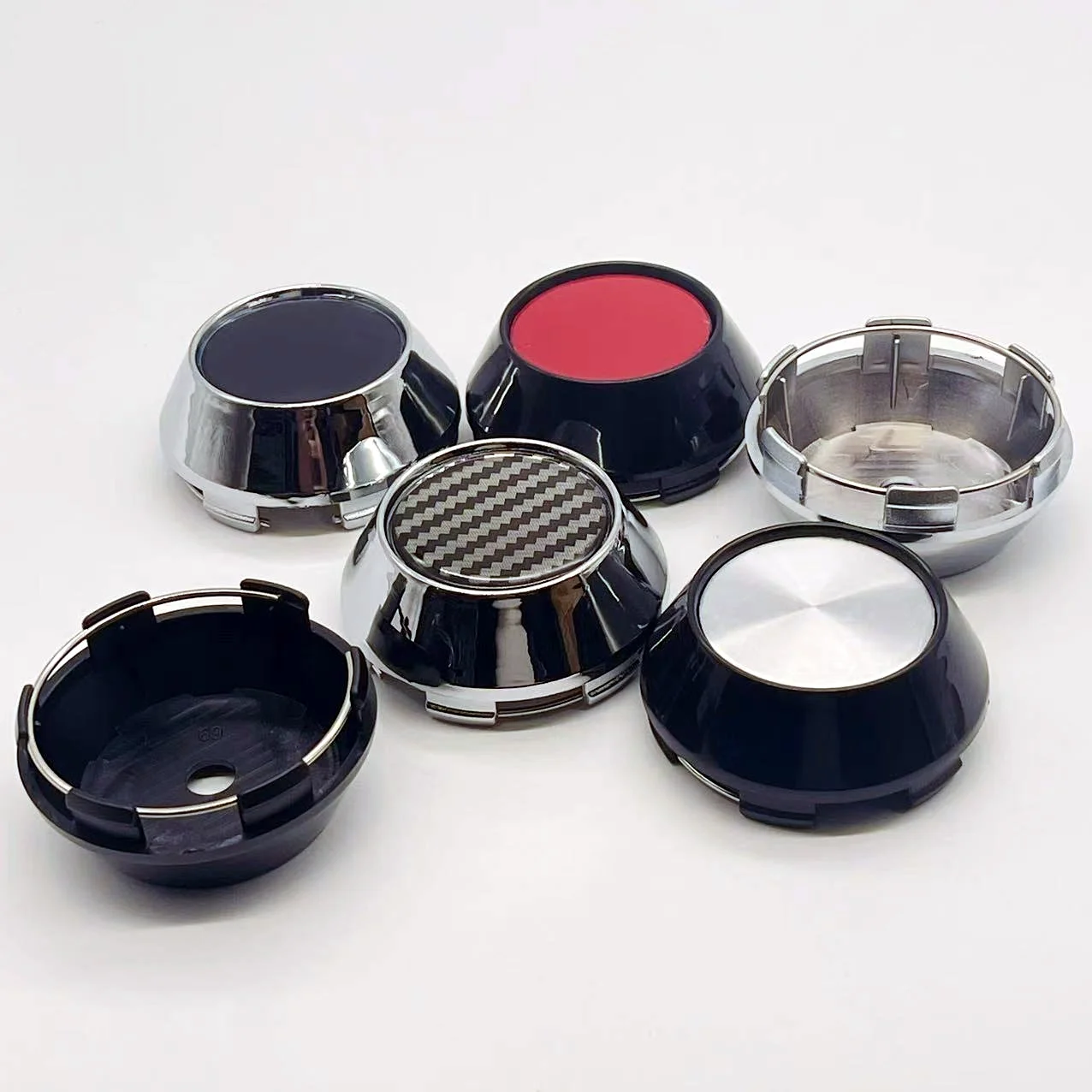 No Logo Emblem 4pcs Car Wheel Center Caps High Cap 60mm 64mm 65mm 68mm 69mm Wheels Hub Rim Hubcaps Cover Replace Car Accessories