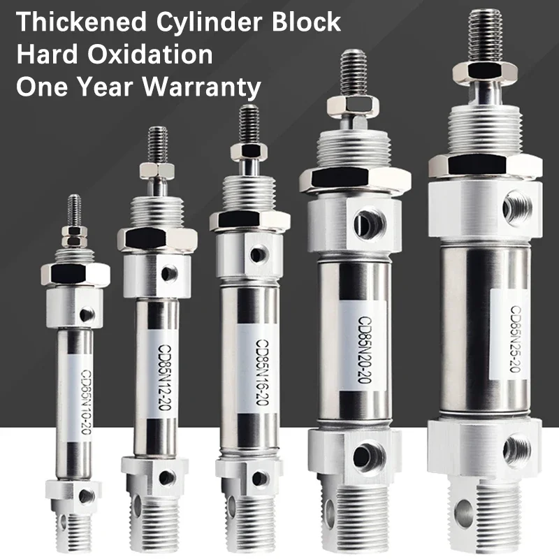 CD85N Mini Air Pneumatic Cylinder  Stainless Steel Double Acting CD85N10/16/20/25-15X30X40X60X75X80X100-C