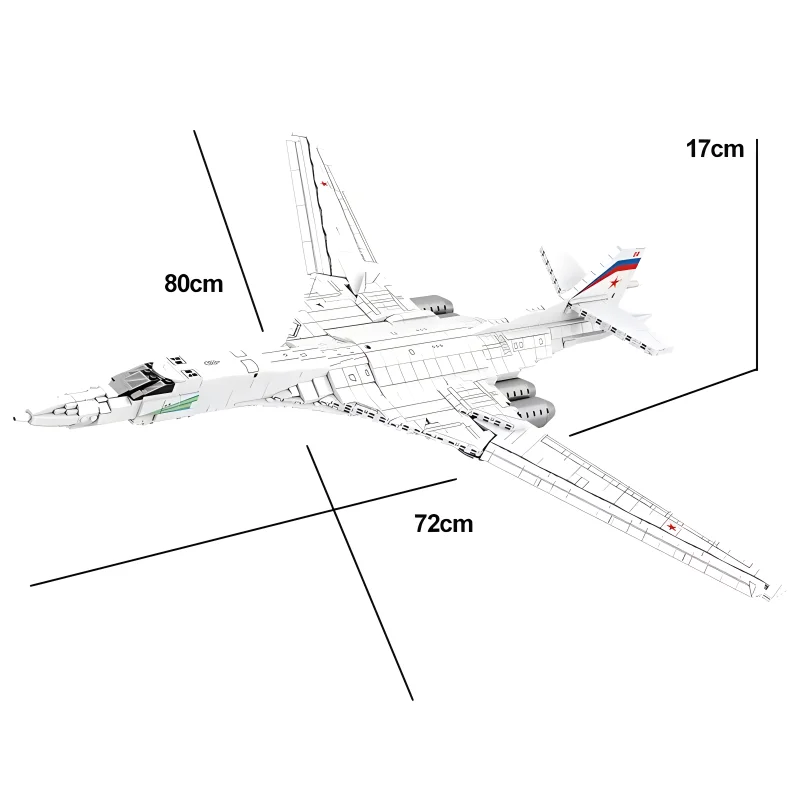 Reobrix 33036 RU Tu-160 stratégique Bomber importer nuits Blanc fzFighter Brick Assembly TariJouets pour enfants Cadeau de Noël