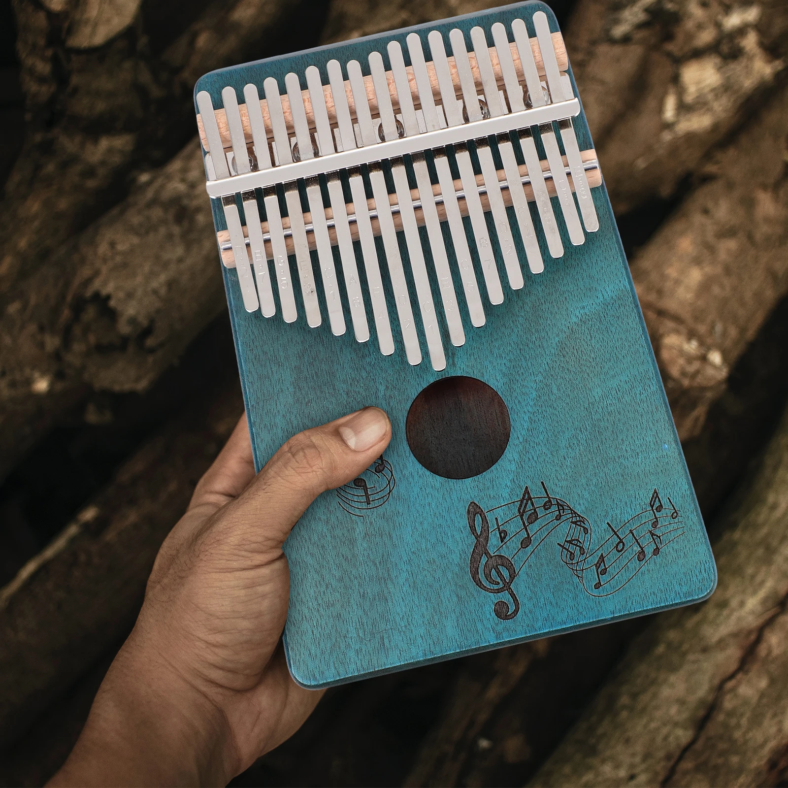 

Thumb Piano Kalimba Instrument Music Finger Portable Blue Musical Instruments for Kids