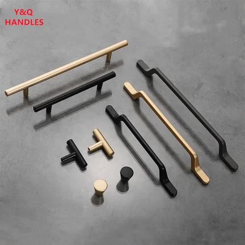 Manijas para cajones, muebles de armario, manijas de cocina para perilla de gabinete, puerta, cajón, muebles, perilla de cocina, Hardware dorado simple